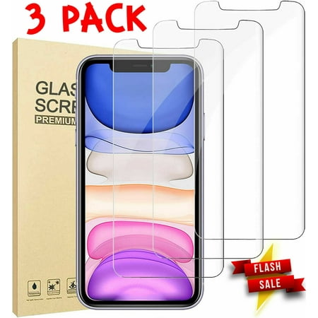 3 Pack Tempered Glass Screen Protector FULL COVERAGE for iPhone X/XS