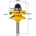 thumbnail image 2 of 8mm Tige Support Rail Routeur Bit Routeur Réversible Bit Carbure, 2 of 4