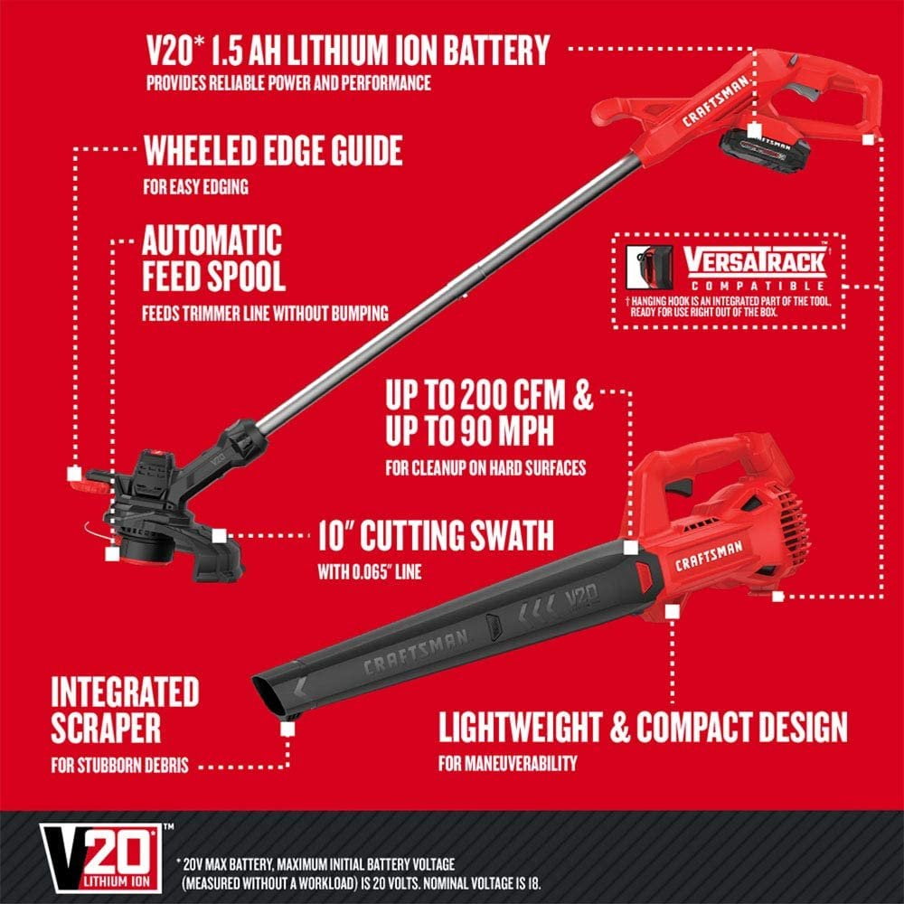 Craftsman weed wacker blower combo hotsell