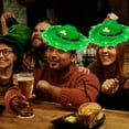 thumbnail image 6 of Vikakiooze St. Patrick's Day Velvet Border Illuminate Hat Leprechaun Dress Up Party Performance Props Green Hat Irish Shamrocks Holiday Accessories, 6 of 6
