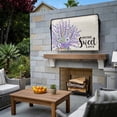 thumbnail image 3 of Outdoor TV Cover 52x30x4.5in, Watercolor Lavender Flower Weatherproof TV Screen Protector with Zipper, Sweet Home on Linen Outside Television Cover Fits Up to 52-55", 3 of 9