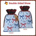 thumbnail image 4 of Color Matching Linen Bundle Mouth Gift Bag Can Be Used For Daily Small Items Nautical Theme Thin Ribbon Bow Pattern Small, 4 of 8
