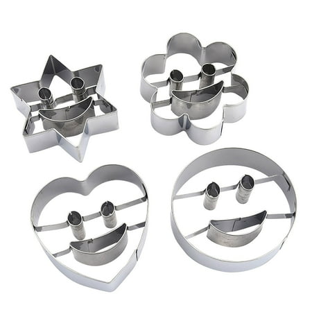 

Kojanyu 4Pcs Stainless Steel Cake Cookie Cutter Mold Diy Baking Tool