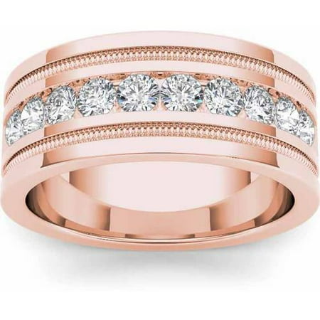 Imperial 1-1/10 Carat T.W. Diamond Men's 14kt Rose Gold Wedding Band