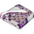 Cute Throw Blanket for Women Girl Kawaii Flannel Blanket Super Soft