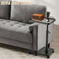 thumbnail image 6 of 360° Rotating Adjustable Height C-Shaped Side Table with Wood/Iron Frame,Multi-Purpose, 6 of 10