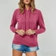 thumbnail image 1 of MHFRRA Sudadera Informal de Manga Larga con Capucha para Mujer, Color Liso, con Cordón, Suave y Cómoda, Estilo Urbano, Blusa Tipo Túnica a La Moda Rosa Fuerte, 1 of 4