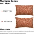 thumbnail image 5 of Burnt Orange Lumbar Pillow Covers 12x20 Set of 2 Vintage Floral Botanical Print Fall Flower Plant Pattern Rectangle Decorative Throw Pillow Cases Outdoor Farmhouse Decor for Home Sofa Couch Bed, 5 of 6