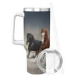 thumbnail image 2 of Pofeuu Running Horses Print 40oz Ice Bully With Handle And Straw Stainless Steel Vacuum Insulated Cup And 2 In 1 Straw Lid, 2 of 8