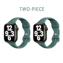2 Pack Silicone Sport Band Compatible with Apple Watch Bands for Women Men 42mm 44mm 45mm 49mm, Soft Strap Wristbands Replacement iWatch Bands for Series 9, 8, 7, 6, 5, 4, 3, 2, 1 SE Ultra, V