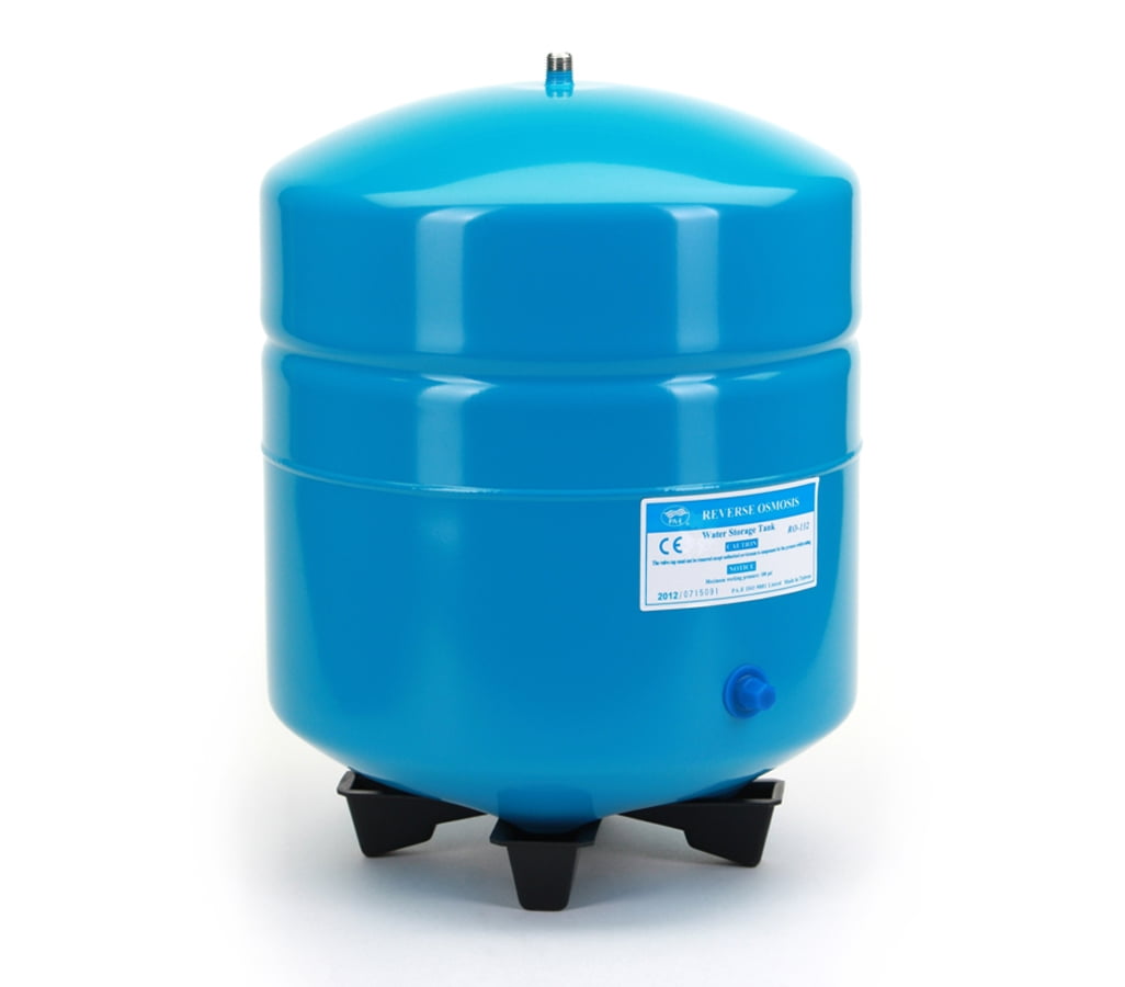 Hydronix RO-132-B14 Stainless Steel 4.5 Gallon Reverse Osmosis Storage Water Tank - Blue, 1/4" Port