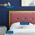 thumbnail image 6 of Modway Teagan Tufted King Performance Velvet Headboard in Gold/Dusty Rose, 6 of 7