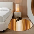 thumbnail image 2 of Round Rugs 3Ft, Burnt Orange Ombre Stripe Round Area Rug Washable Indoor Throw Carpet, Farmhouse Simple Striped Small Non Slip Circle Rug for Bedroom Living Room Home Decor Aesthetic, 2 of 8