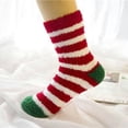 thumbnail image 2 of Coofit Christmas Women Fluffy Socks Elk Tree Santa Striped Fuzzy Socks Sleeping Socks, 2 of 10