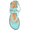 thumbnail image 5 of Journee Womens Tangie Multi Strap Flat Sandals, 5 of 9