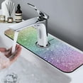 thumbnail image 7 of Vsdgher Beautiful Glitter Kitchen Sink Splash Guard Faucet Mat -1 PC Super Absorbent Fast Drying Mat Sink Gadgets-Splash, Bathroom,Sink Mat,(15" X 5.5" ), 7 of 7