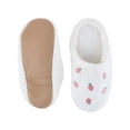 thumbnail image 3 of CTM  Strawberry Print Fur Slippers (Women), 3 of 5