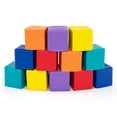 thumbnail image 1 of Gymax 12 PCS Foam Building Blocks 55'' x 55'' Colorful Climbing Foam Soft Cubes, 1 of 9
