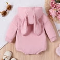 thumbnail image 7 of XIMIN Newborn Baby Boy Girl Easter Outfit Rabbit Ear Hooded Sweatshirt Romper Oversized Bubble Onesie Cute Bunny Outfit, 7 of 7