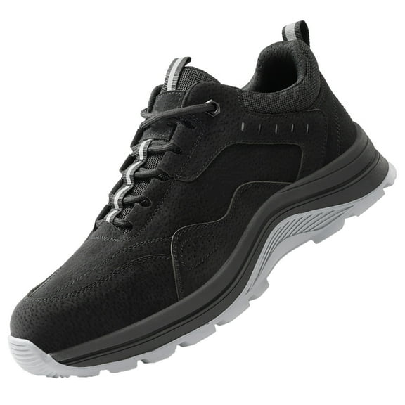 Safety Trainers Men Women Safety Shoes Steel Toe Cap Trainers Lightweight Work Shoes Non Slip Breathable Black