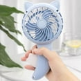 thumbnail image 3 of Lindo Ventilador de Presión Manual Con Orejas de Gato de Dibujos Animados, Ventilador de Refrigeración Portátil y Liviano para Vieges, Actividades al Aire Libre, Compacto y, 3 of 7