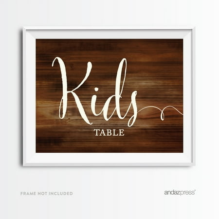 Recharge Station - Kids Table Rustic Wood Wedding Party Signs
