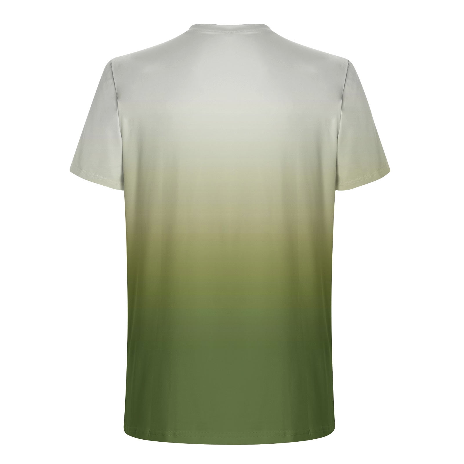 Men's Short Sleeve Polyester T Shirts Gradient Color Crew