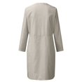 thumbnail image 5 of biudgviw Cotton Linen Dresses for Women Casual Fall Long Sleeve Buttons down Shirts Dress Lounge Office Mini Dress with Pockets, 5 of 5