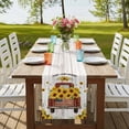 thumbnail image 4 of Table Runners 72 Inches Long Dress Scarves, Vintage Sunflower Truck Farmhouse Kitchen/Dining Table Runner, Coffee Tablerunners, Wooden Summer Botanical Retro Art 16x72 Inch, 4 of 9
