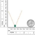 thumbnail image 6 of Gem Stone King 14K Yellow Gold Green Malachite Pendant Necklace for Women | 2.00 Cttw | Gemstone Birthstone | Oval 8X6MM | With 18 inch Chain, 6 of 6