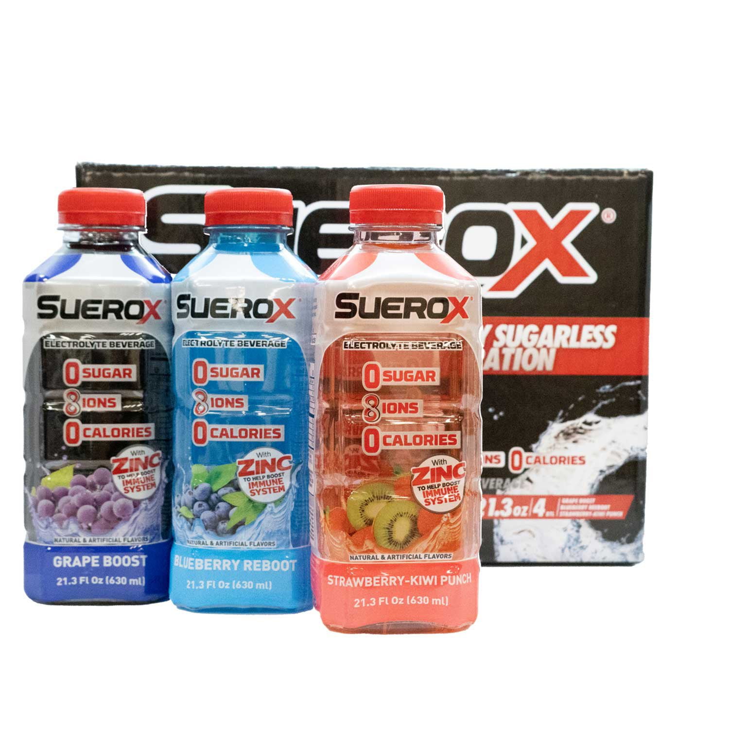 Suerox Recovery Drink Zero Sugar Variety Pack, 21.3 fl. oz