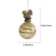 thumbnail image 3 of Colgante navideño de cristal con forma de Papá Noel o muñeco de nieve., 3 of 6