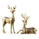 thumbnail image 1 of 2 figuras creativas de ciervos, esculturas de renos, artesanías de resina, ilustraciones de animales, alces Oro, 1 of 7