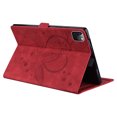 thumbnail image 5 of ELEHOLD for iPad Air 13 inch 2024 Leather Case,Embossed Butterfly Pattern Folio Flip Smart Case Card Slots Kickstand Magnetic Clasp ShockAirof Case for iPad Air 13" 2024,Red, 5 of 7