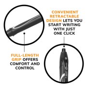 BIC Gel-ocity Retractable Quick Dry Gel Pen, Medium Point, Black, 12-Count