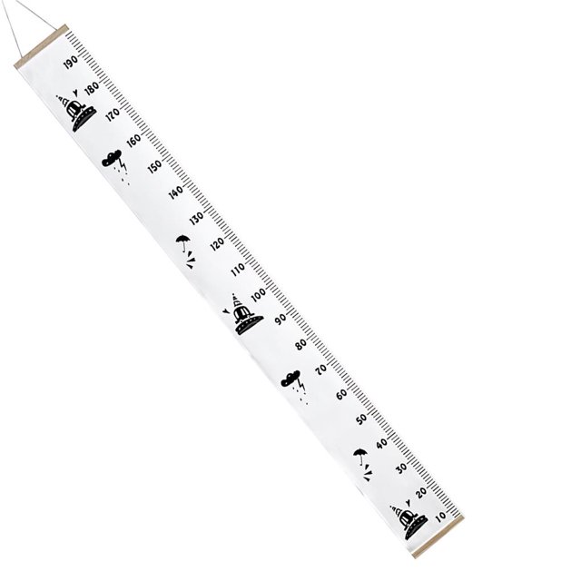 Canvas Height Measurement Ruler with Hanging Rope Creative Kids Widely Used Home Wall Growth Chart Hanging Wall Ruler for Home Nursery Children’s Room