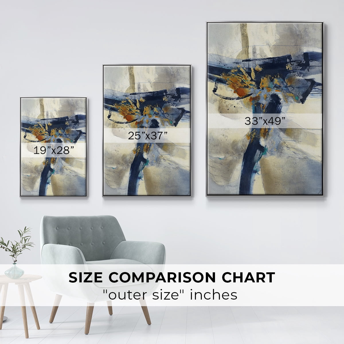 Blast Framed Premium Gallery Wrapped Canvas - Ready to Hang - 17 x 25 - Silver Floating Frame