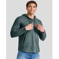 thumbnail image 2 of Hanes Originals Hoodie Men's Tri-Blend Henley Hooded Sweatshirt Long Sleeve 3 Button, 2 of 5