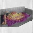 thumbnail image 6 of Rainbow Mandala Soft Flannel Fleece Throw Blanket, Composition with Blooming Flower Design Oriental Petals, Cozy Plush for Indoor and Outdoor Use, 50" x 60", Multicolor, by Ambesonne, 6 of 6