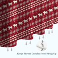 thumbnail image 6 of Red Christmas Folk Pattern Shower Curtain 36"x72" ,Bathroom Decorative Shower Curtains Set with 12 Hooks,Modern Waterproof Washable Shower Curtain, 6 of 6