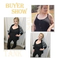 thumbnail image 2 of TIYOMI Plus Size Tank Tops For Women 3X Adjustable Strappy Buttons Black Camisole V Neck Solid Color Summer Spaghetti Strap Beach Casual Cami Loose Fit Vest 3XL 22W 24W, 2 of 4