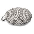 thumbnail image 1 of Victorian Round Floor Cushion with Handle, Continuing and Intricate Geometric Shapes Formed in Monochrome Style, Pillow for Living Room & Dorms, 18" Round, Coconut and Dark Grey, by Ambesonne, 1 of 4