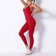 thumbnail image 4 of YFPWM Jumpsuits for Women Elegant Long Sleeve Bodycon Buttons Rompers Elastic Waist Stretchy Jumpsuit Tie Mini Short Jumpsuit Elegant Straight Pants Stitching Solid Color Seamless Yoga Pants, 4 of 9