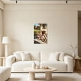 thumbnail image 6 of Pink bicycle and flower canvas painting, pastoral landscape floral wall art poster printing, warm country farmhouse style home decoration frame., 6 of 10
