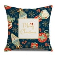 thumbnail image 1 of Wosthever Funda de almohada navideña con estampado navideño, funda de cojín para sofá, decoración para el sofá del hogar Kits de decoración para fiestas No.12, 1 of 6