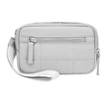 thumbnail image 2 of Small Wristlet Wallets for Women, Quilted Nylon Wallet Purse RFID Zipper Clutch for Travel Card Phone Organizer (Gray), 2 of 6