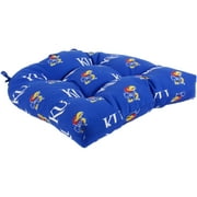 College Covers Kansas Jayhawks Patio Seat D Cushion 20" x 20", 2 Tie Backs