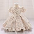 thumbnail image 2 of adviicd Robe Bébé Fille Décontractée Manches à Volants avec Poches Beige,70, 2 of 4