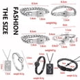 thumbnail image 5 of Conjunto de pulsera con candado y collar con llave de la colección Master. Pulsera de pareja con candado concéntrico Love Lock Pulsera de acero de titanio con llave (placa cuadrada Rose G, 5 of 5