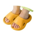 thumbnail image 6 of Hjtefg Children's Sandals and Slippers for Girls, Thick-Bottomed Breathable Baby Slippers, Cute Soft-Soled Indoor Shoes for Toddlers, Comfy Bath Slippers for Kids,Color: Yellow Size: 5-5.5 Years, 6 of 8